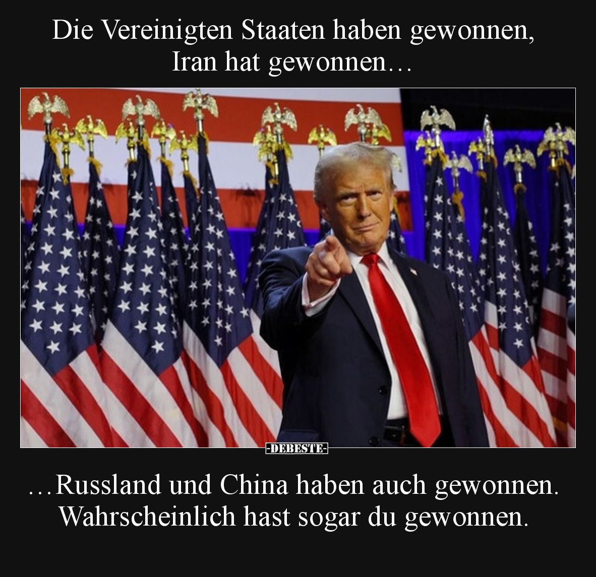 Die Vereinigten Staaten haben gewonnen, Iran hat.. - Lustige Bilder | DEBESTE.de