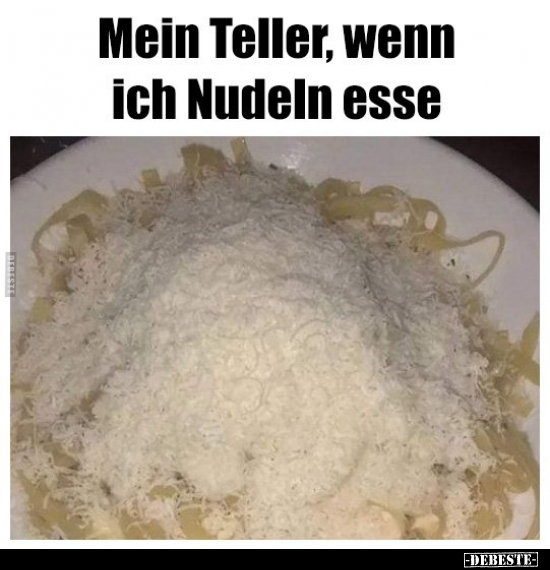 Mein Teller, wenn ich Nudeln esse.. - Lustige Bilder | DEBESTE.de