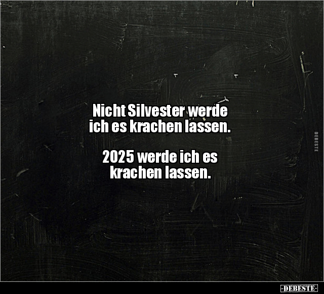 Nicht Silvester werde ich es krachen lassen.. - Lustige Bilder | DEBESTE.de