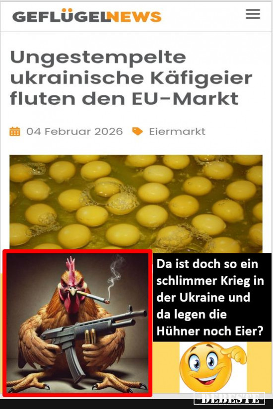 Kriegshühner und Kriegseier - Lustige Bilder | DEBESTE.de