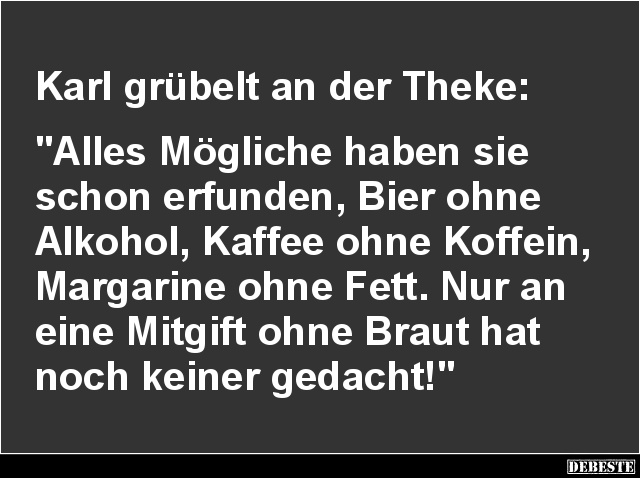 Karl grübelt an der Theke.. - Lustige Bilder | DEBESTE.de