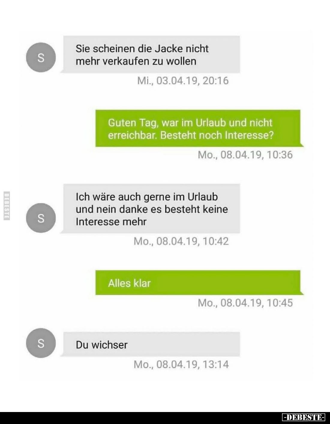 Sie scheinen die Jacke nicht mehr verkaufen zu wollen.
-
Guten Tag, war im Urlaub und nicht erreichbar. Besteht noch Intere...