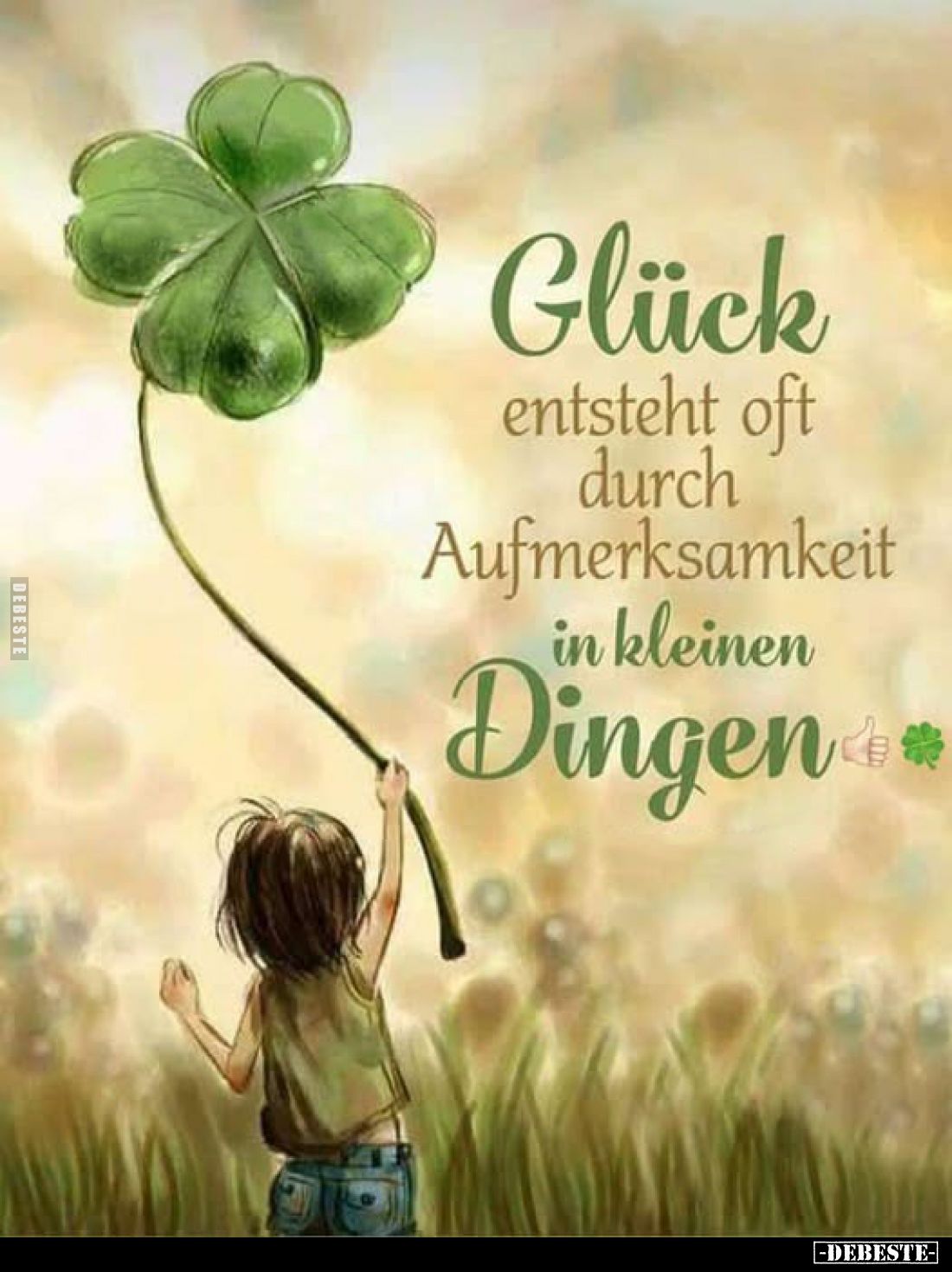 Glück
entsteht oft durch Aufmerksamkeit in kleinen Dingen