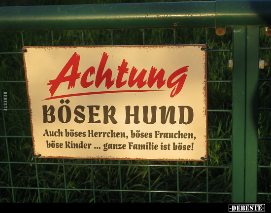 Achtung BÖSER HUND!... - Lustige Bilder | DEBESTE.de