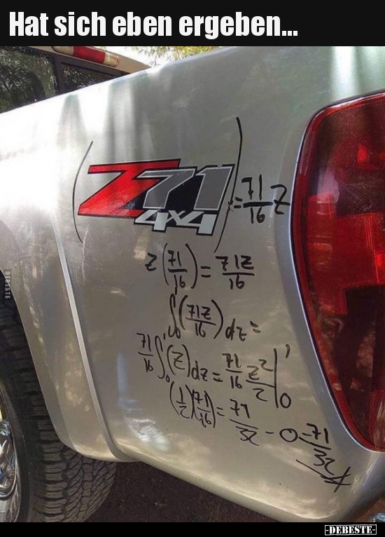 Hat sich eben ergeben...