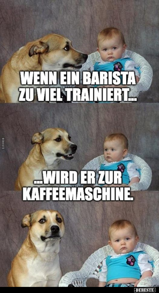 Wenn ein Barista zu viel trainiert... - Lustige Bilder | DEBESTE.de