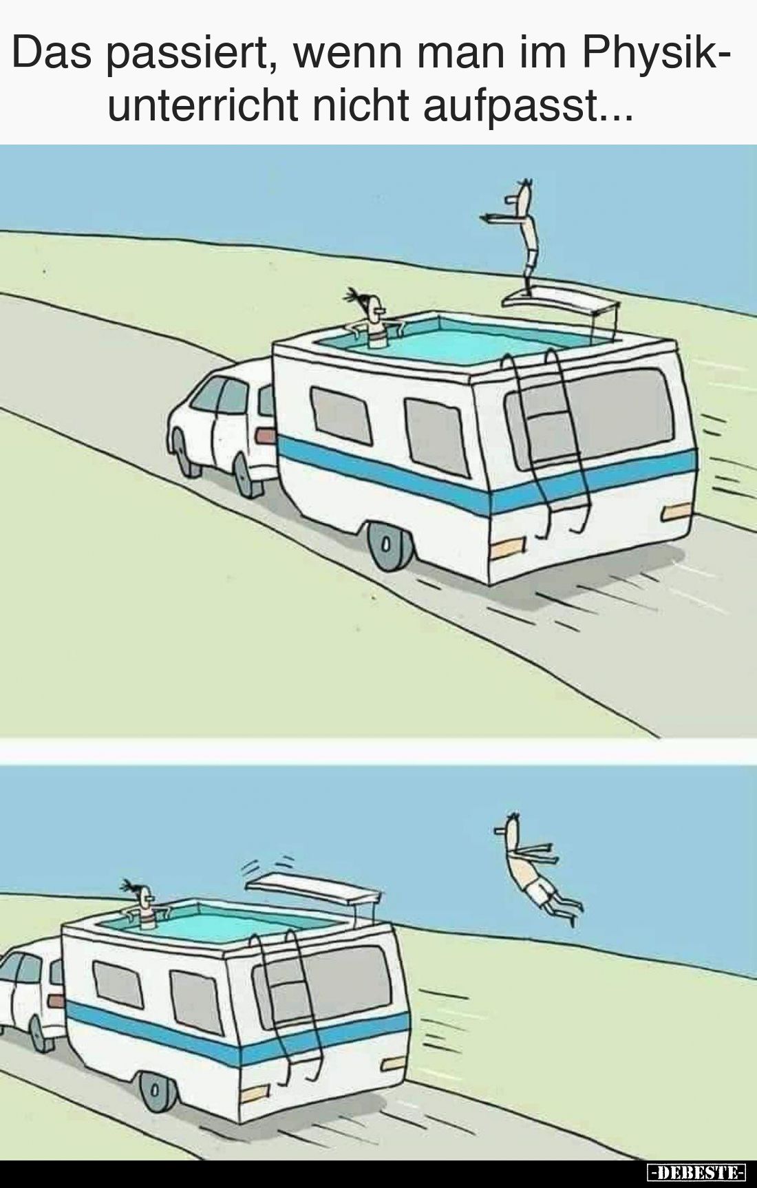 Das passiert, wenn man im Physikunterricht nicht aufpasst...