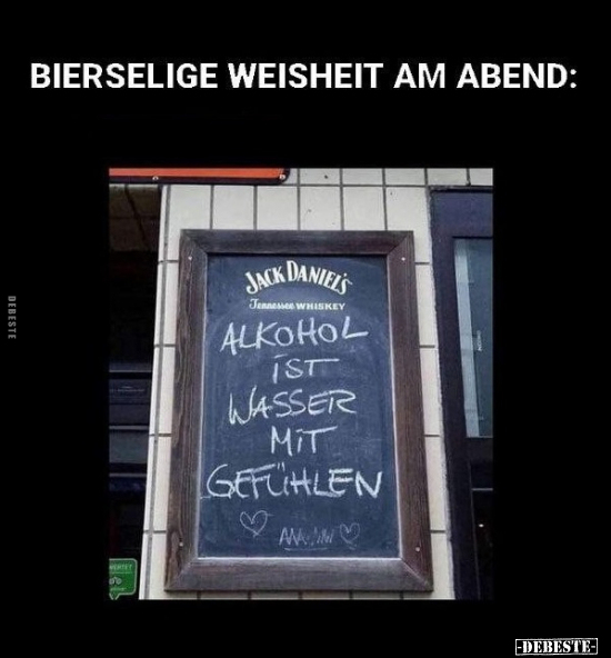 Bierselige Weisheit am Abend.. - Lustige Bilder | DEBESTE.de