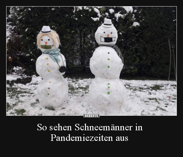 So sehen Schneemänner in Pandemiezeiten aus.. - Lustige Bilder | DEBESTE.de