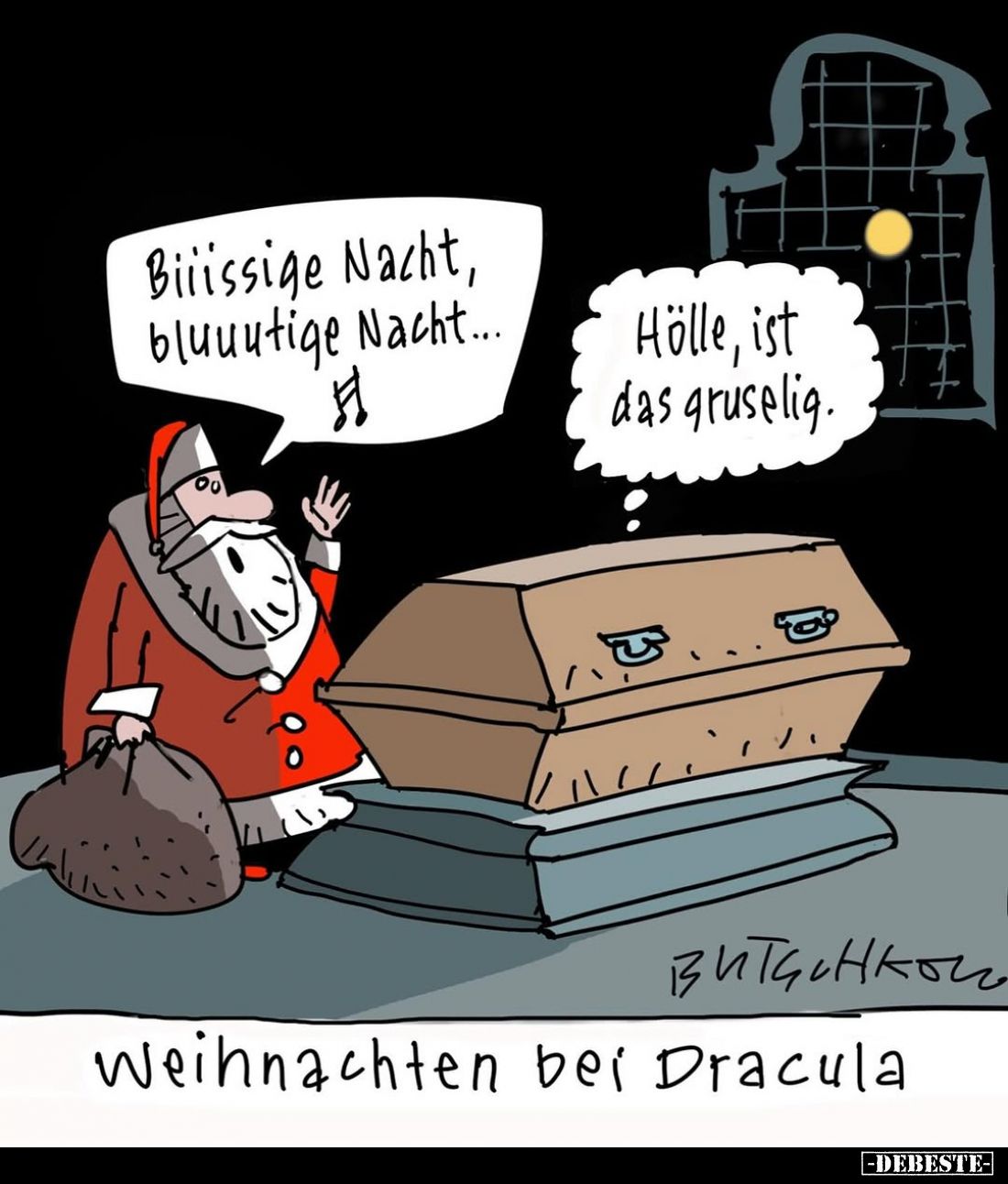Weihnachten bei Dracula. - Bilissige Nacht, bluuutige Nacht... -
Hölle, ist das gruselig.
