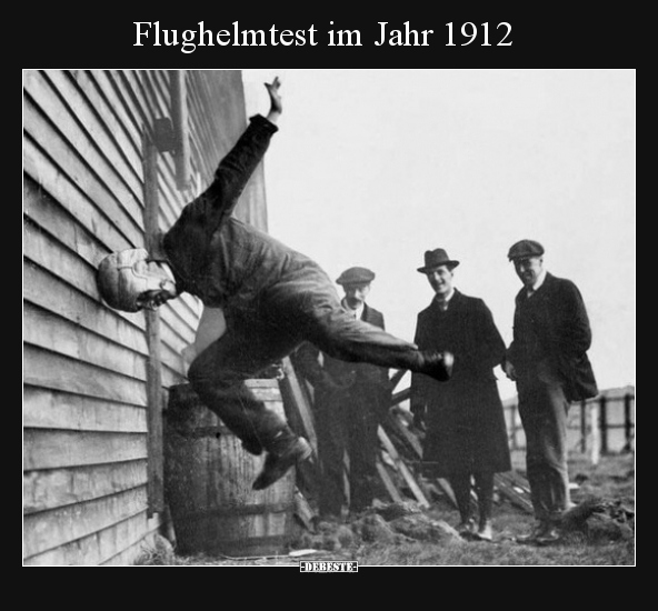 Flughelmtest im Jahr 1912.. - Lustige Bilder | DEBESTE.de