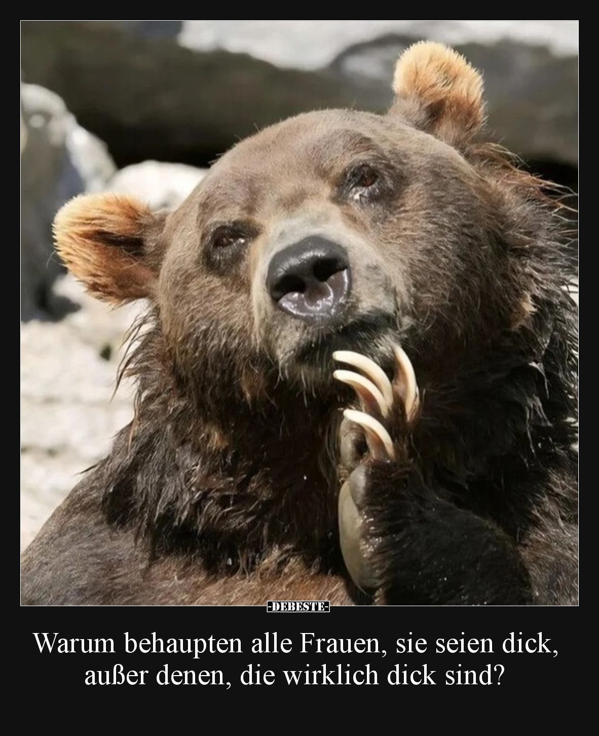 Warum behaupten alle Frauen, sie seien dick, außer denen, die wirklich dick sind?