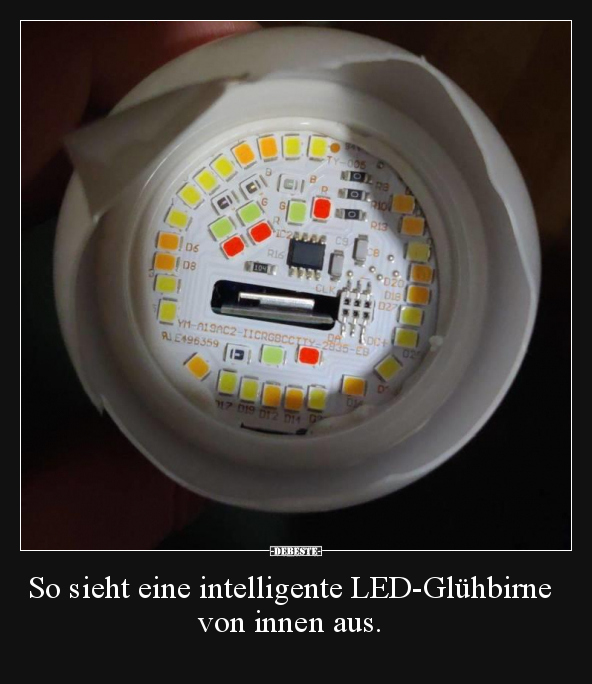 So sieht eine intelligente LED-Glühbirne von innen aus... - Lustige Bilder | DEBESTE.de