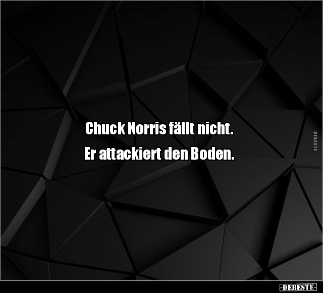 Chuck Norris fällt nicht.  Er attackiert den Boden... - Lustige Bilder | DEBESTE.de