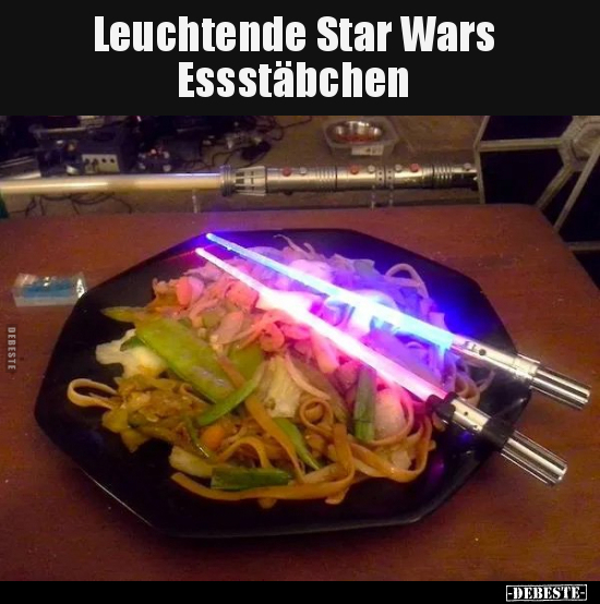 Leuchtende Star Wars Essstäbchen.. - Lustige Bilder | DEBESTE.de