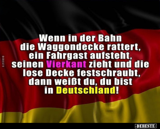 Wenn in der Bahn die Waggondecke rattert, ein Fahrgast.. - Lustige Bilder | DEBESTE.de