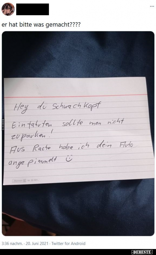 Er hat bitte was gemacht??..