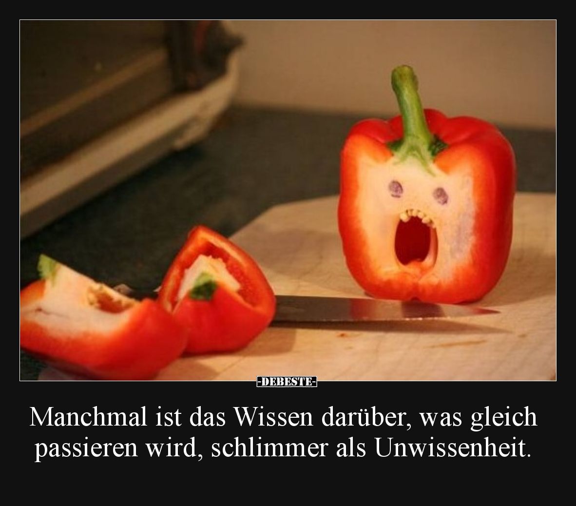 Manchmal ist das Wissen darüber, was gleich passieren wird, schlimmer als Unwissenheit.