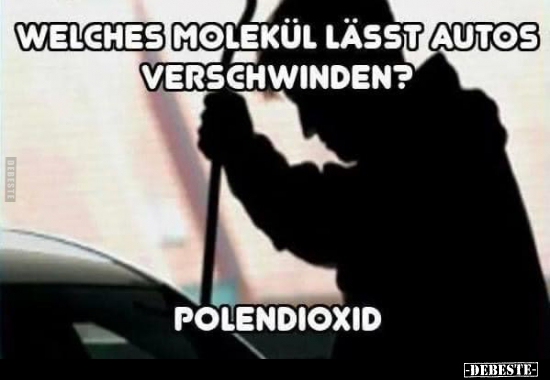 Welches Molekül lässt Autos verschwinden?.. - Lustige Bilder | DEBESTE.de