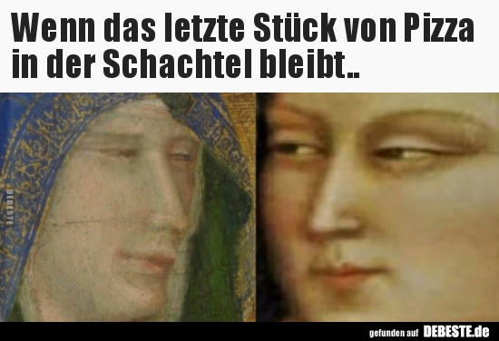 Wenn das letzte Stück von Pizza in der Schachtel..