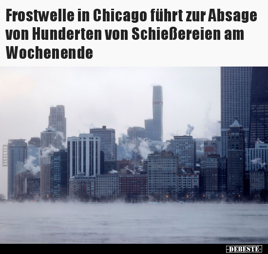 Frostwelle in Chicago führt zur Absage von Hunderten von.. - Lustige Bilder | DEBESTE.de