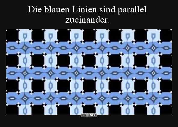 Die blauen Linien sind parallel zueinander... - Lustige Bilder | DEBESTE.de