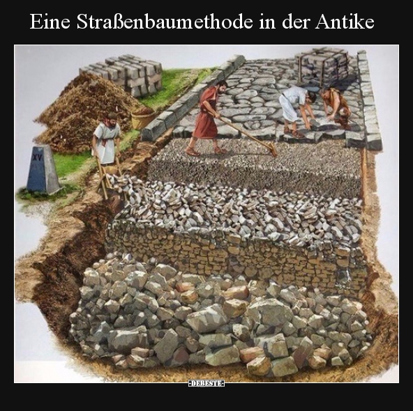 Eine Straßenbaumethode in der Antike.. - Lustige Bilder | DEBESTE.de