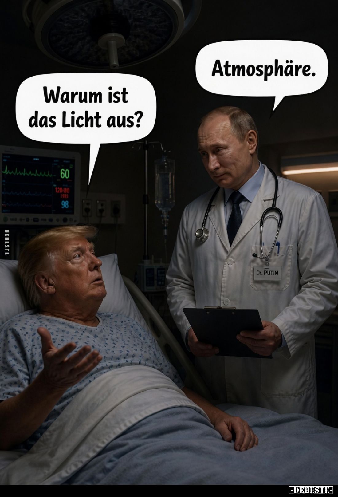 Warum ist das Licht aus?
Atmosphäre.