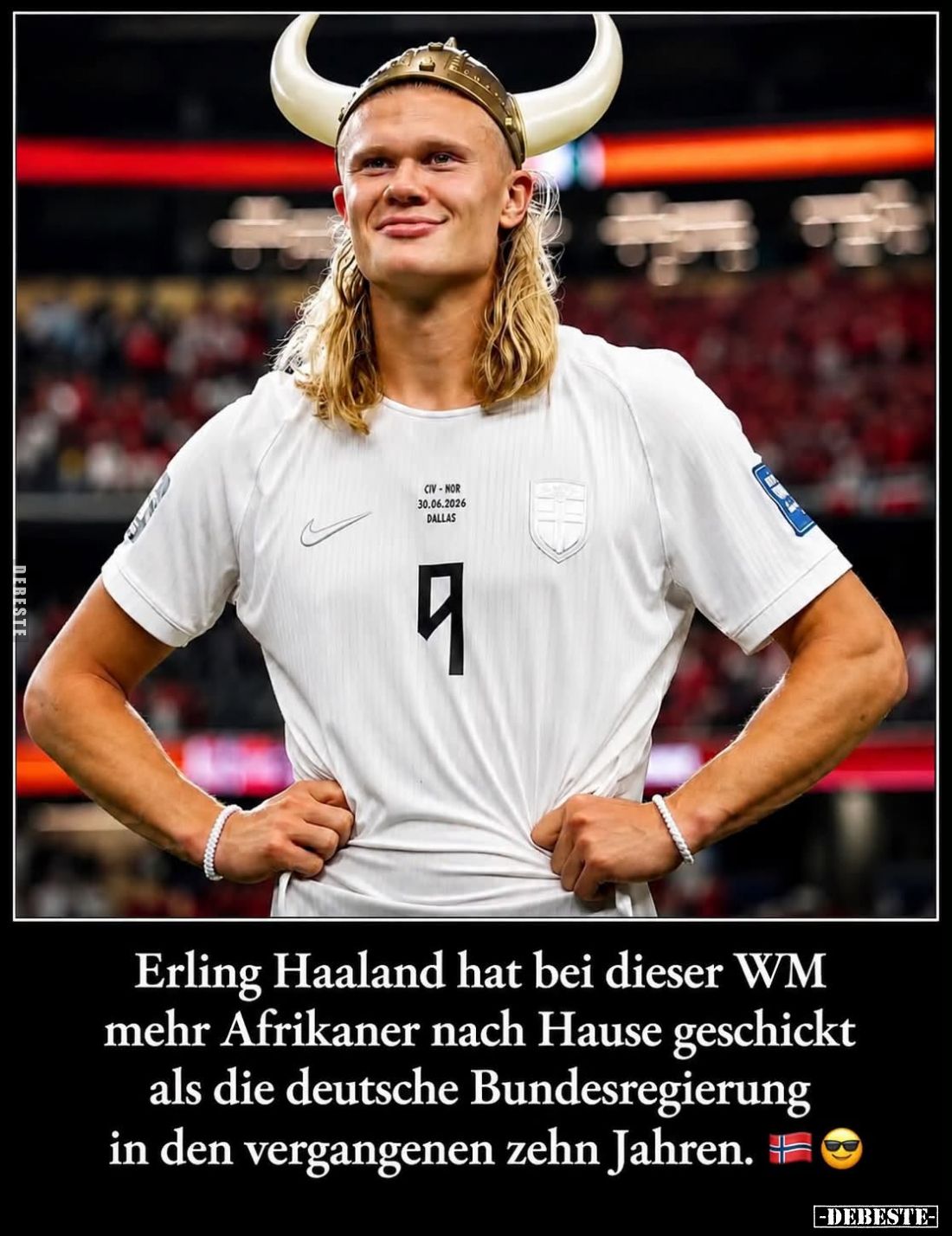 Erling Haaland hat bei dieser WM mehr Afrikaner nach Hause geschickt als die deutsche Bundesregierung in den vergangenen zehn...