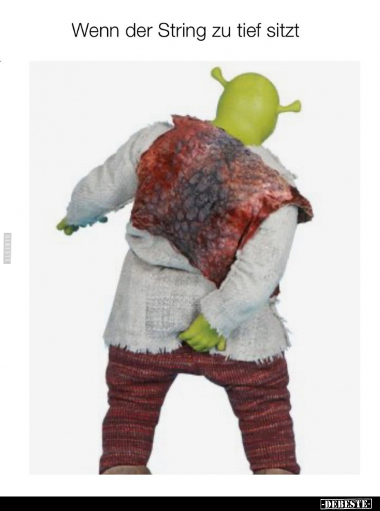 Wenn der String zu tief sitzt