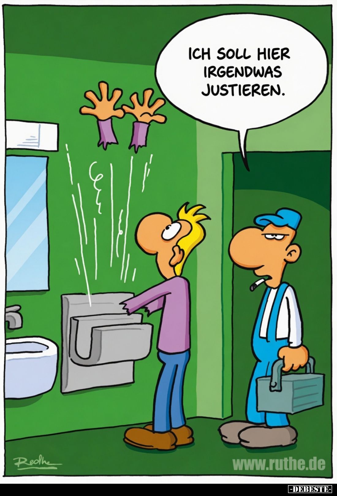 Ich soll hier irgendwas justieren.