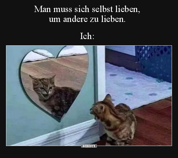 Man muss sich selbst lieben, um andere zu.. - Lustige Bilder | DEBESTE.de