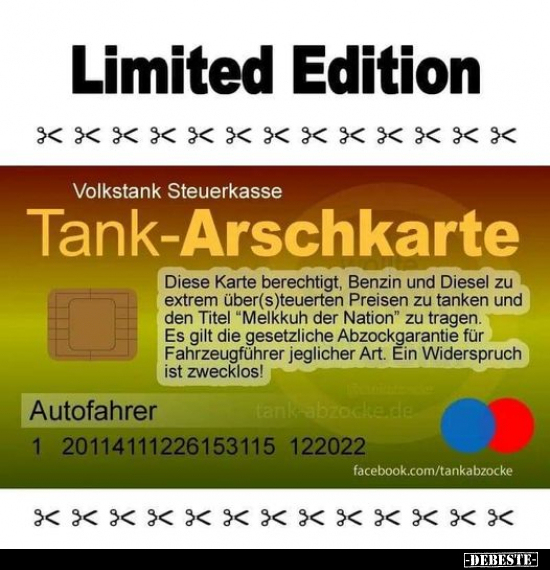 Tank-Arschkarte.. - Lustige Bilder | DEBESTE.de