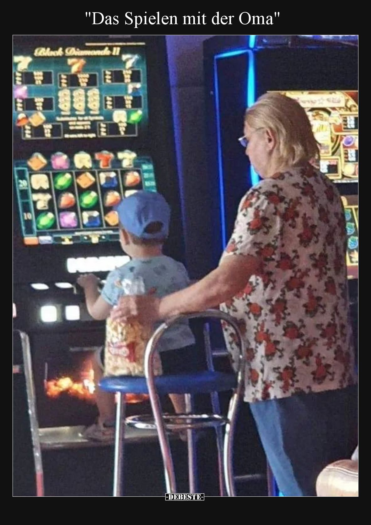 Das Spielen mit der Oma