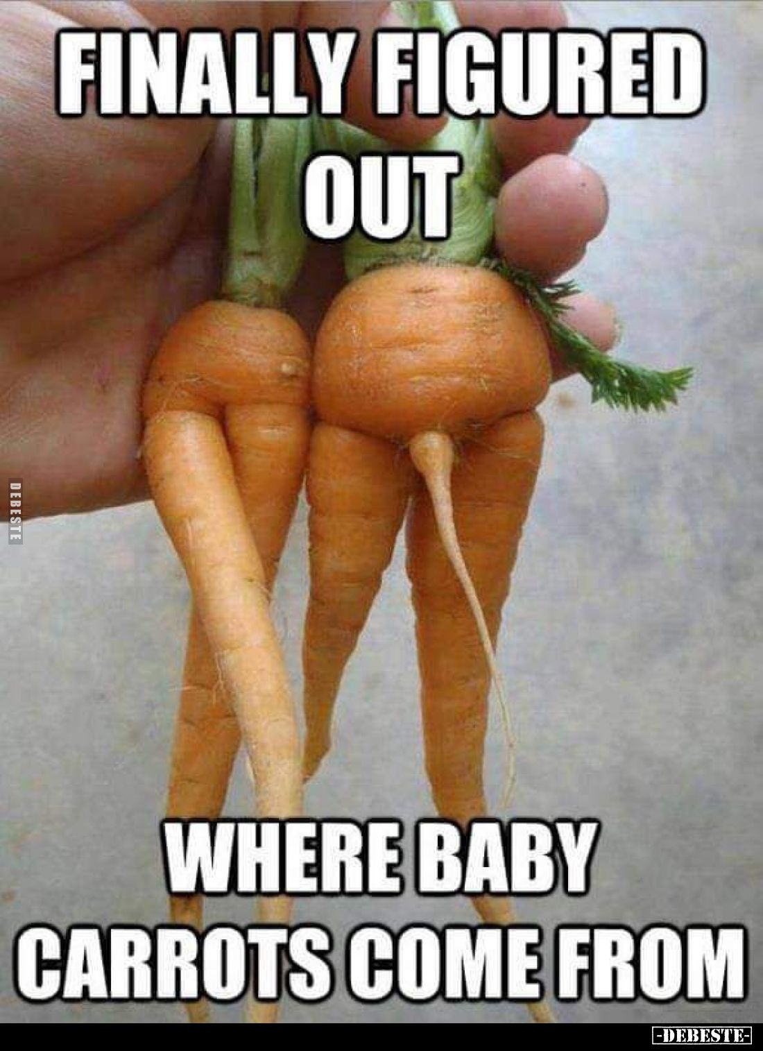 Finally figured out
where baby carrots come from.