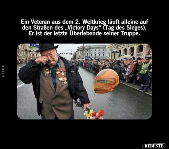 Ein Veteran aus dem 2. Weltkrieg läuft alleine auf.. - Lustige Bilder | DEBESTE.de