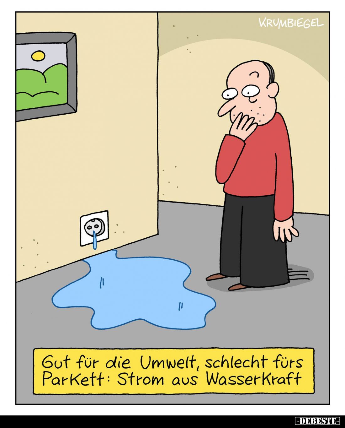 Gut für die Umwelt, schlecht fürs Parkett: Strom aus Wasserkraft.