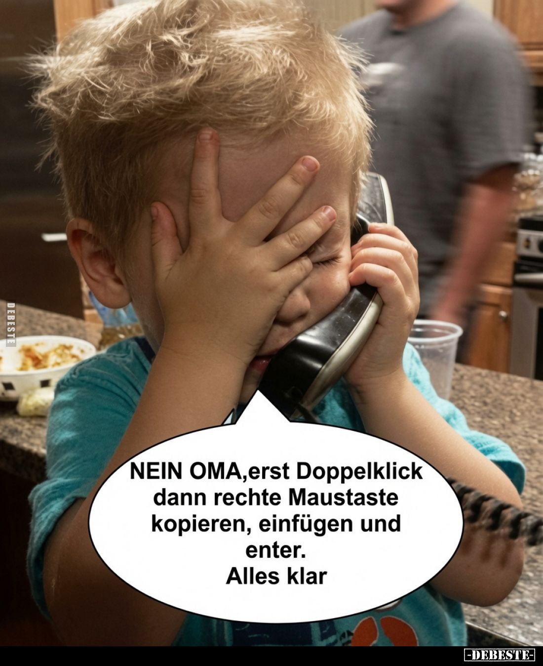 NEIN OMA, erst Doppelklick dann rechte Maustaste kopieren, einfügen und enter. Alles klar.