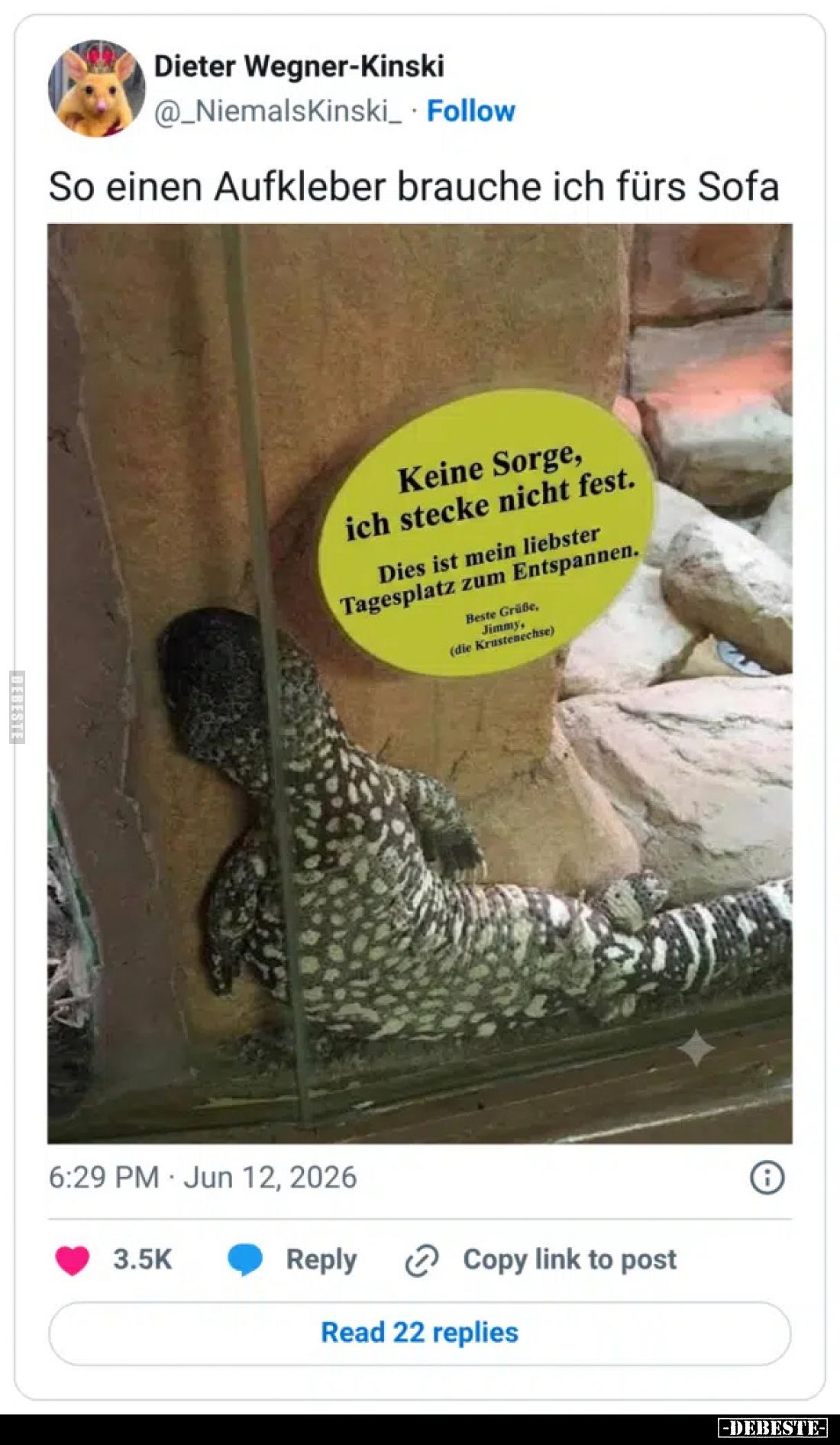 So einen Aufkleber brauche ich fürs Sofa.
Keine Sorge, ich stecke nicht fest.
Dies ist mein liebster Tagesplatz zum Entsp...
