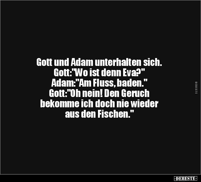 Gott und Adam unterhalten sich.. - Lustige Bilder | DEBESTE.de