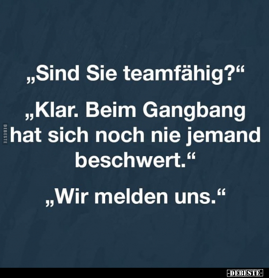 "Sind Sie teamfähig?".. - Lustige Bilder | DEBESTE.de