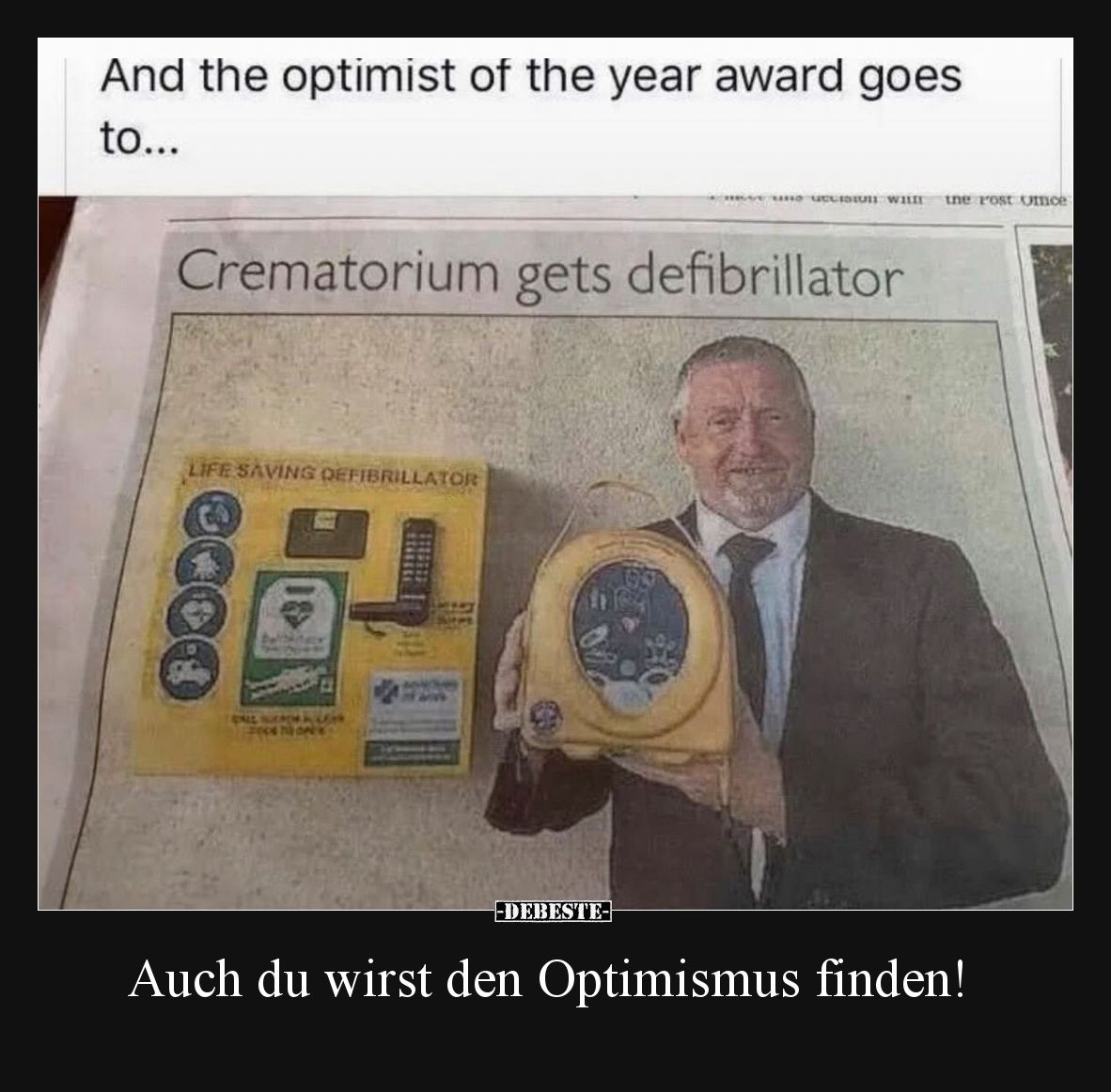 Auch du wirst den Optimismus finden!