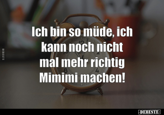 Ich bin so müde, ich kann nicht mal richtig Mimimi.. - Lustige Bilder | DEBESTE.de