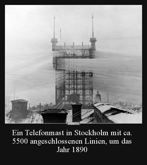 Ein Telefonmast in Stockholm mit ca. 5500 angeschlossenen.. - Lustige Bilder | DEBESTE.de