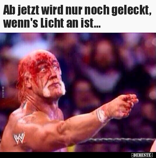 Ab jetzt wird nur noch geleckt, wenn's Licht an ist...