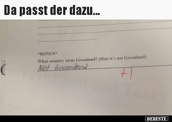 Da passt der dazu...