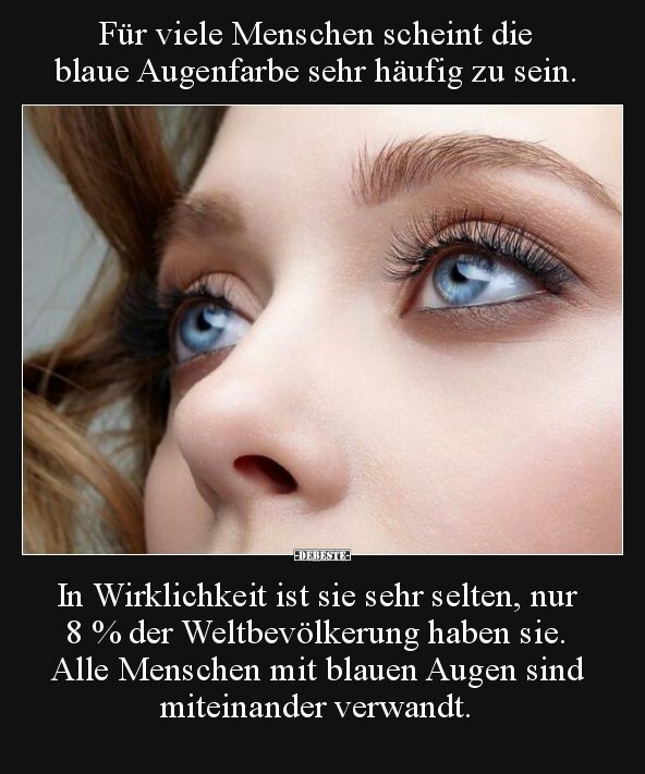 Für viele Menschen scheint die blaue Augenfarbe sehr.. - Lustige Bilder | DEBESTE.de