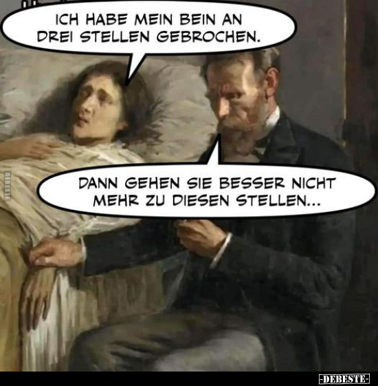 Ich habe mein Bein an drei Stellen gebrochen.. - Lustige Bilder | DEBESTE.de