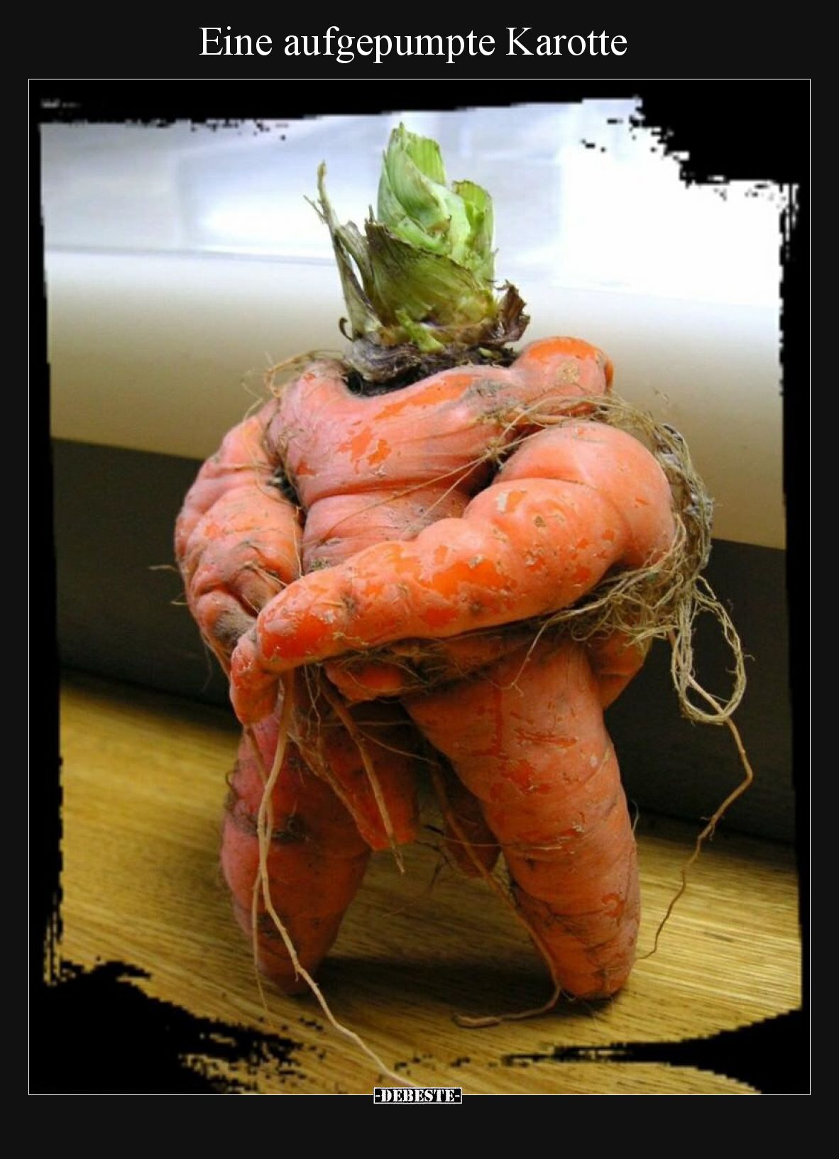 Eine aufgepumpte Karotte