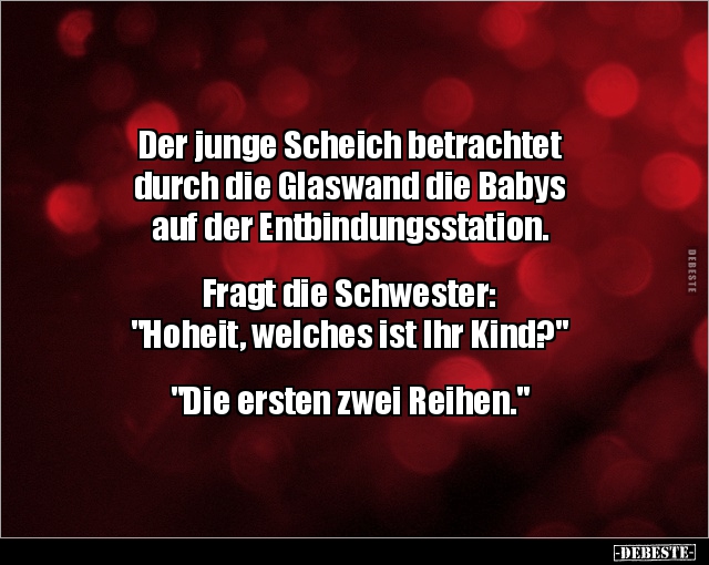 Der junge Scheich betrachtet durch die Glaswand die Babys.. - Lustige Bilder | DEBESTE.de